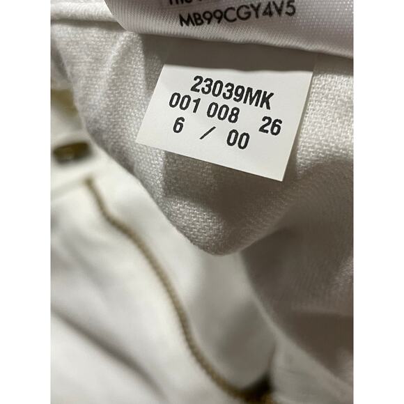 NWT Michael Kors Selma Skinny Jeans Womens Size 6 High Rise White Stretch - Picture 14 of 14